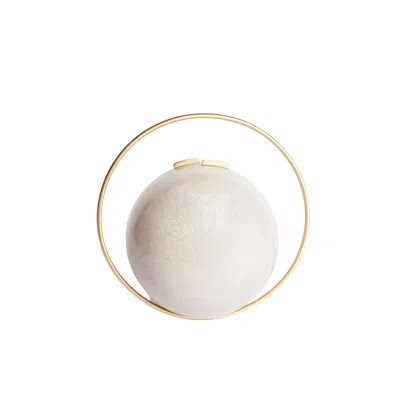 Auvre Lifestyle Women's Daylight Orb Clutch Bag - Pearl White