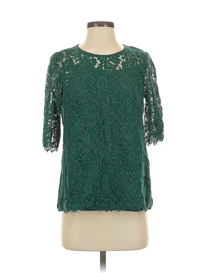 Pre-owned Auw 3/4 Sleeve Blouse In Green