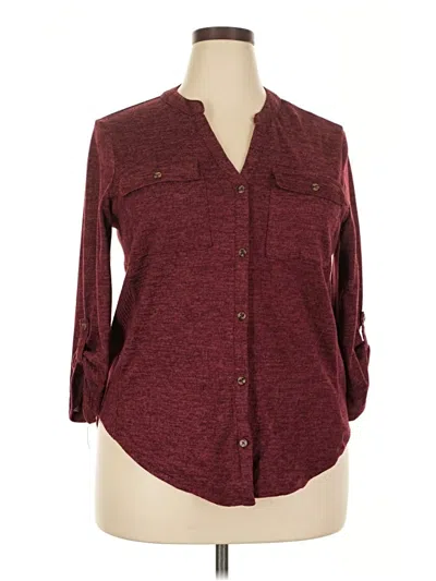 Pre-owned Auw Cardigan Sweater In Burgundy