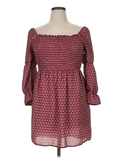 Pre-owned Auw Casual Dress In Burgundy