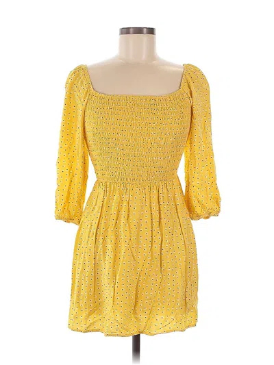 Pre-owned Auw Casual Dress In Yellow