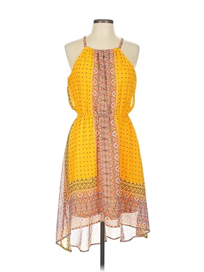 Pre-owned Auw Casual Dress In Yellow