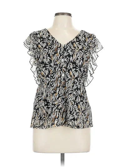 Pre-owned Auw Short Sleeve Blouse In Black