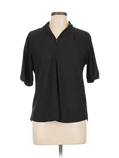Pre-owned Auw Short Sleeve Blouse In Black