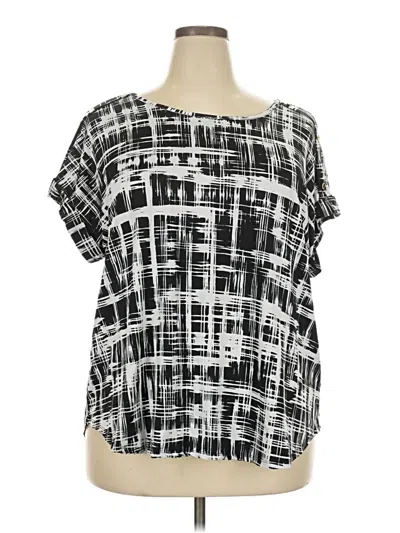 Pre-owned Auw Short Sleeve Blouse In Black