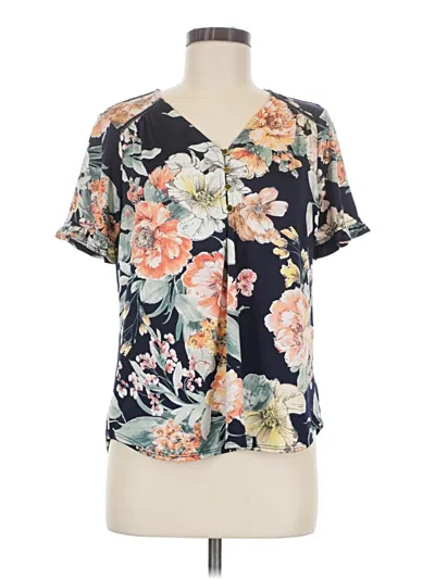 Pre-owned Auw Short Sleeve Blouse In Black