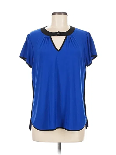 Pre-owned Auw Short Sleeve Blouse In Blue