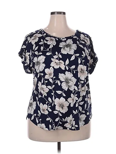 Pre-owned Auw Short Sleeve Blouse In Blue