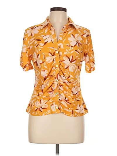 Pre-owned Auw Short Sleeve Blouse In Orange