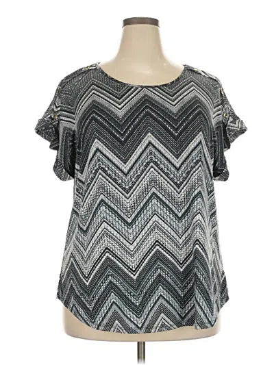 Pre-owned Auw Short Sleeve Blouse In Silver