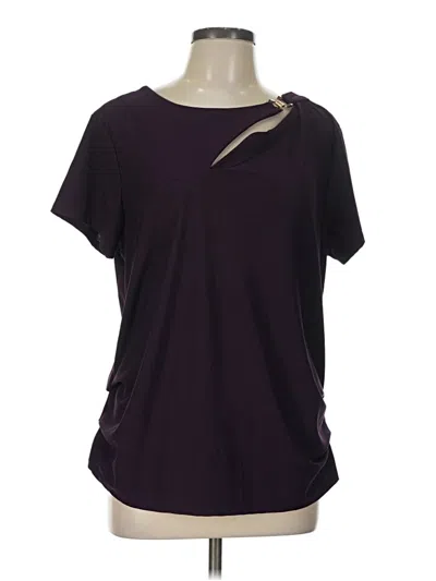 Pre-owned Auw Short Sleeve Top Purple One Shoulder Neckline Tops