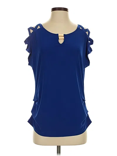 Pre-owned Auw Sleeveless Blouse In Blue