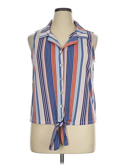 Pre-owned Auw Sleeveless Blouse In Blue