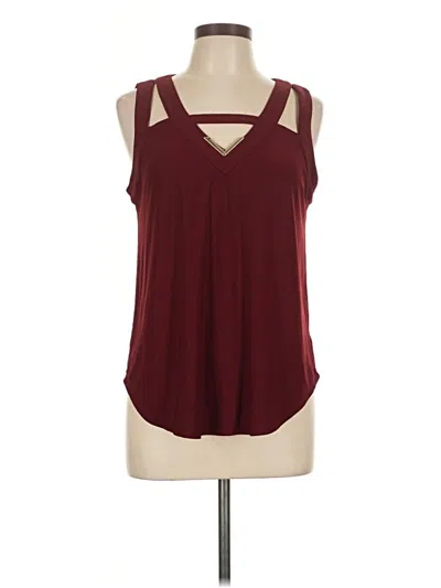 Pre-owned Auw Sleeveless Blouse In Burgundy