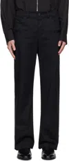 Av Vattev Black Boot Cut Cuff Trousers In Black