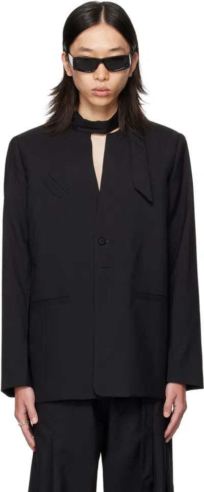 Av Vattev Black Scarf Blazer