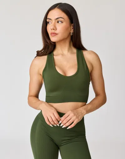 Ava Active Airlite Seamless Bra In Green
