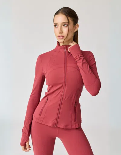 Ava Active Hera Zip Up Jacket In Pink