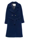Ava Adore Berlin Belted Double-breasted Coat In Blue