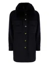 Ava Adore Buttoned-up Single-breasted Coat In Blue