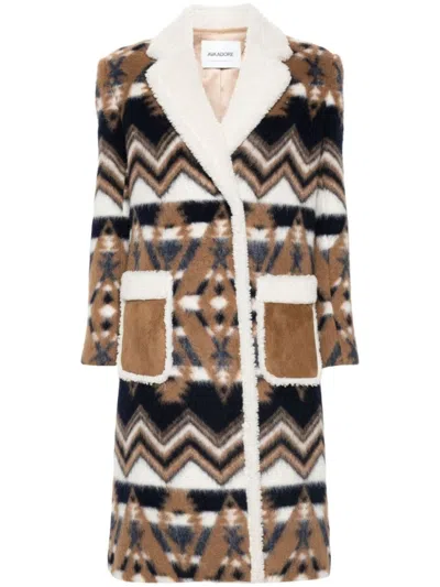 Ava Adore Multicolor Coat With Logo