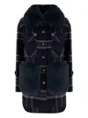 Ava Adore Embroidered Wool And Polyester Coat In Blue