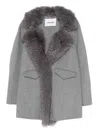Ava Adore Pocket Long-sleeve Coat In Gray