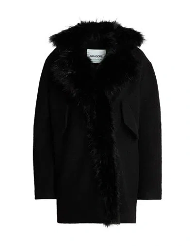 Ava Adore Woman Coat Black Size 8 Polyester, Viscose