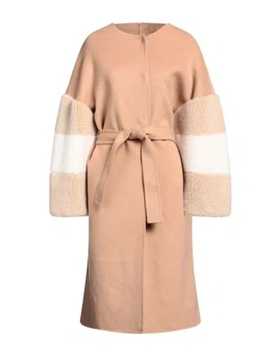 Ava Adore Woman Coat Camel Size 6 Wool In Beige
