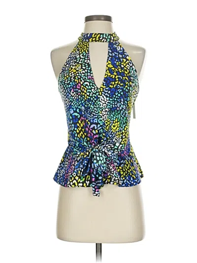 Pre-owned Ava & Aiden Sleeveless Blouse In Blue