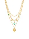 AVA & AIDEN WOMEN'S 12K GOLDPLATED & FAUX PEARL MEDALLION LAYERED NECKLACE