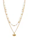 AVA & AIDEN WOMEN'S 12K GOLDPLATED & PLASTIC BEADED EVIL EYE LAYERED NECKLACE