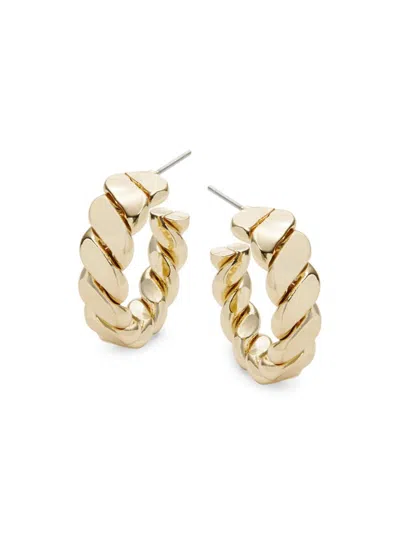 Ava & Aiden Women's 12k Goldplated Half Hoop Earrings