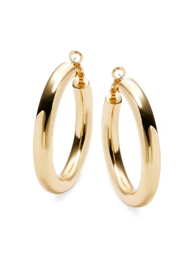 Ava & Aiden Women's 12k Goldplated Iron Hoop Earrings