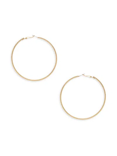 Ava & Aiden Women's 12k Goldplated Twisted Hoop Earrings