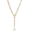 AVA & AIDEN WOMEN'S 14K GOLDPLATED & 12MM ROUND FRESHWATER PEARL LARIAT NECKLACE