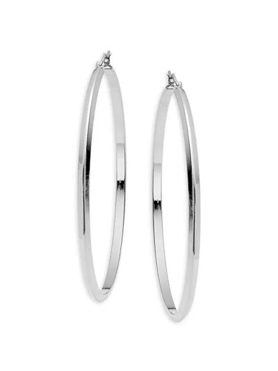Ava & Aiden Women's Silverplated Hoop Earrings In Neutral