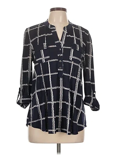 Pre-owned Ava & Grace 3/4 Sleeve Blouse In Blue