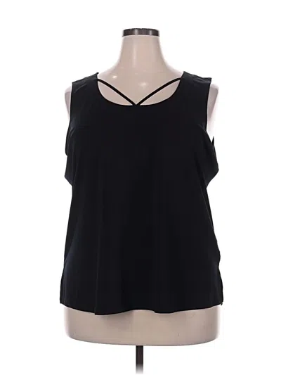 Pre-owned Ava & Grace Sleeveless Top Black Halter Neckline Tops