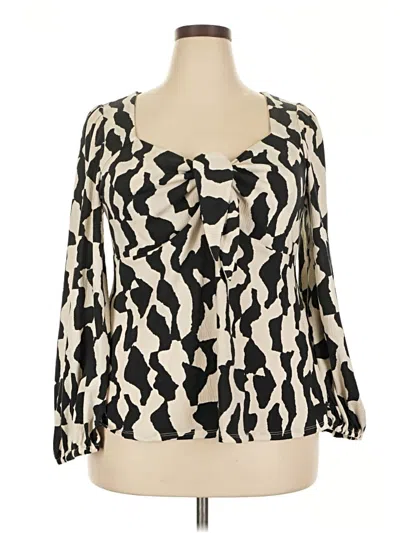 Pre-owned Ava & Viv 3/4 Sleeve Blouse In White