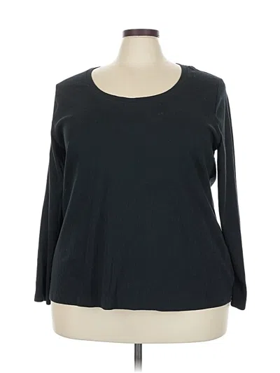 Pre-owned Ava & Viv 3/4 Sleeve T-shirt In Black