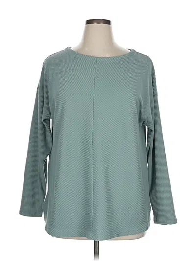 Pre-owned Ava & Viv 3/4 Sleeve T-shirt In Blue