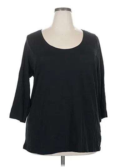 Pre-owned Ava & Viv 3/4 Sleeve T-shirt In Black