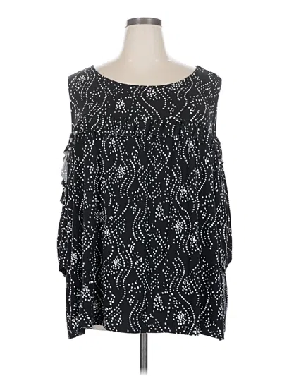 Pre-owned Ava & Viv 3/4 Sleeve T-shirt In Black