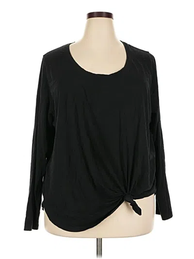 Pre-owned Ava & Viv 3/4 Sleeve T-shirt In Black
