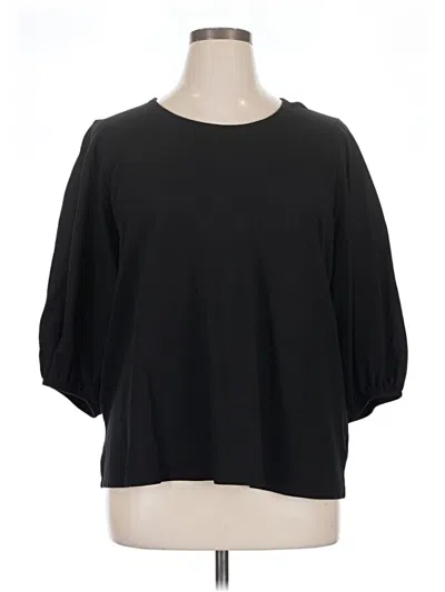 Pre-owned Ava & Viv 3/4 Sleeve T-shirt In Black