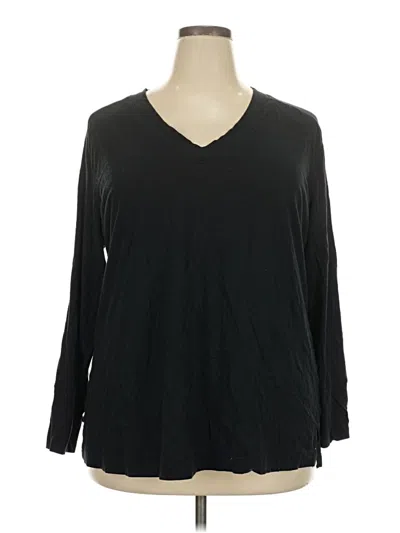 Pre-owned Ava & Viv 3/4 Sleeve T-shirt In Black