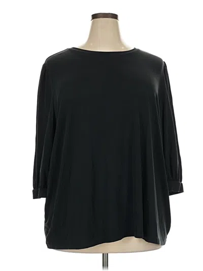 Pre-owned Ava & Viv 3/4 Sleeve T-shirt In Black