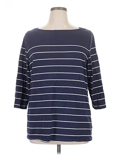 Pre-owned Ava & Viv 3/4 Sleeve T-shirt In Blue