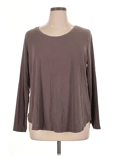 Pre-owned Ava & Viv 3/4 Sleeve T-shirt In Brown